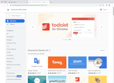 The Chrome Web Store showing some available extensions