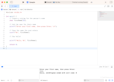A simple "Hello World" program in C