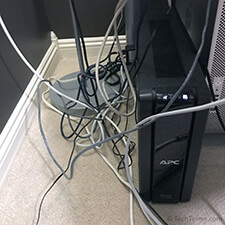 Lack of cable management