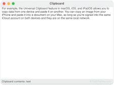 The macOS clipboard viewer window