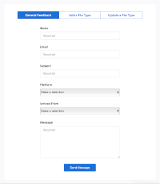 Contact form on FileInfo.com