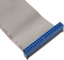 An 80-conductor ATA cable like this is required for Ultra DMA data transfer speeds